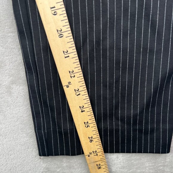 Chicos So Slimming Juliet Straight Leg Pinstripe Pants 16P Black & White - Picture 9 of 16